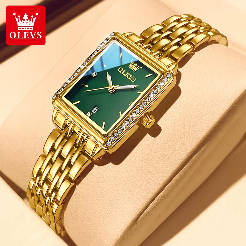 Women'S Watches Luxury Golden Stainless Steel Woman Watch Luminous Waterproof Quartz Wrist Watch Fashion Watches for Women