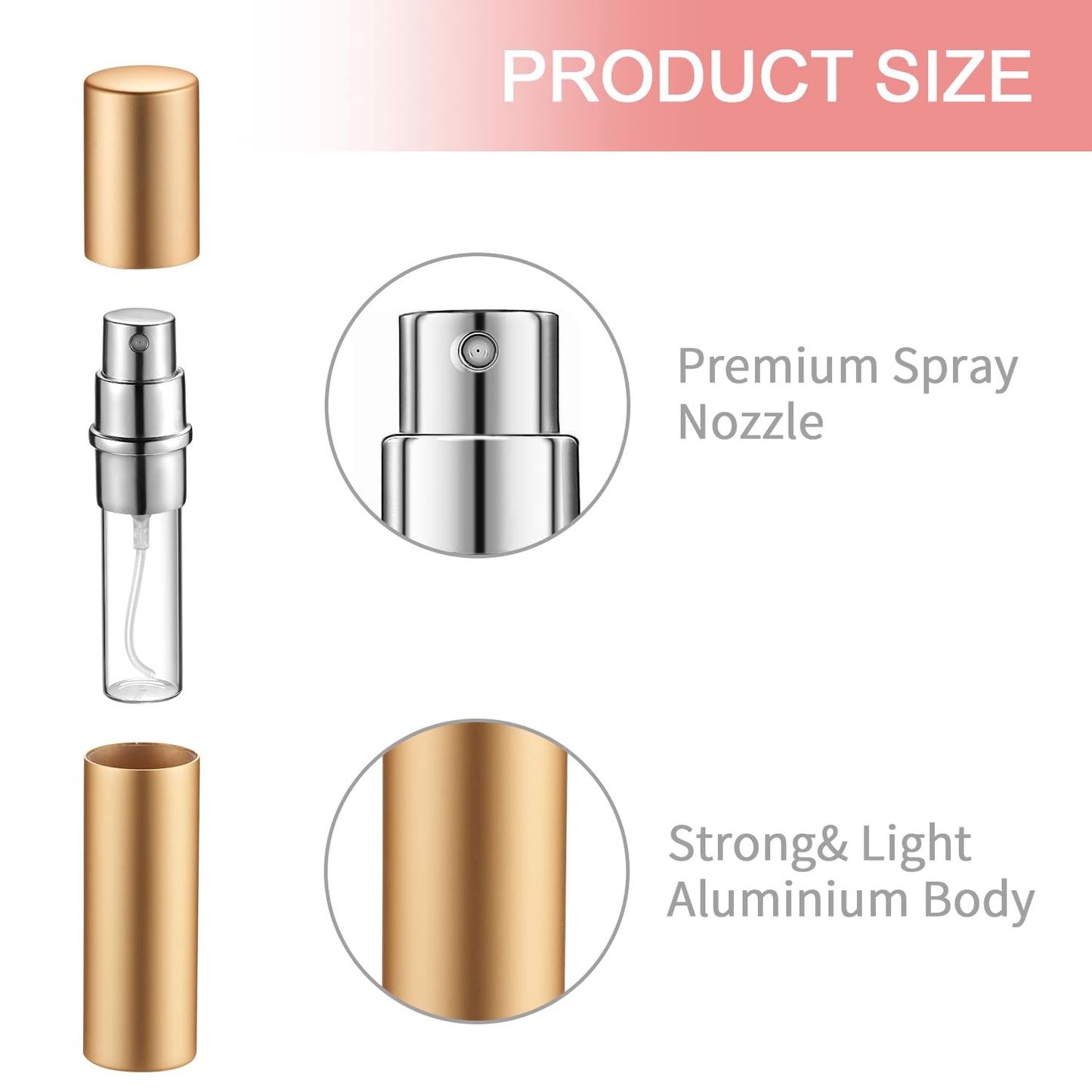 14 Pcs 10 Ml Travel Perfume Atomizer Mini Refillable Spray Perfume Bottle Portab