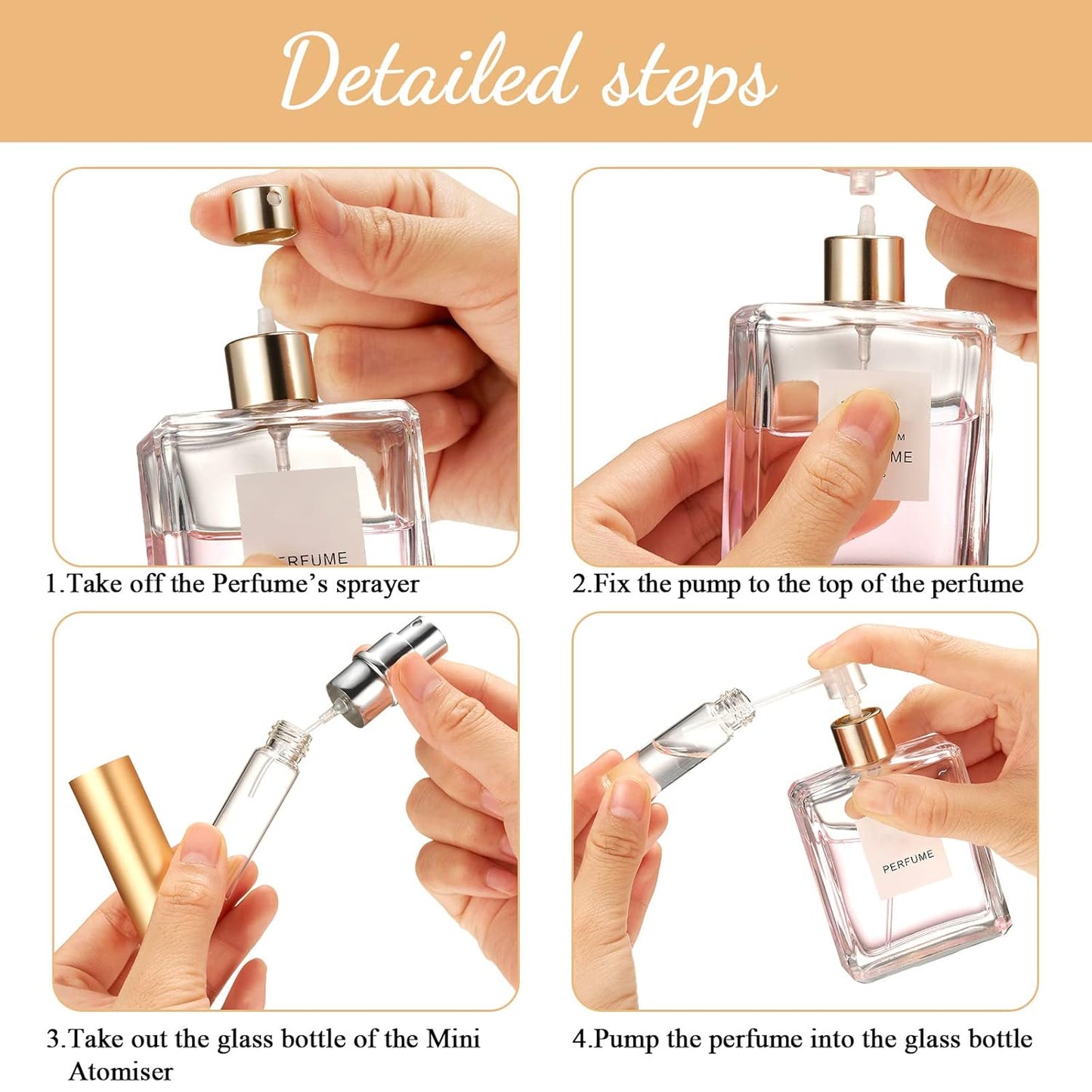 14 Pcs 10 Ml Travel Perfume Atomizer Mini Refillable Spray Perfume Bottle Portab