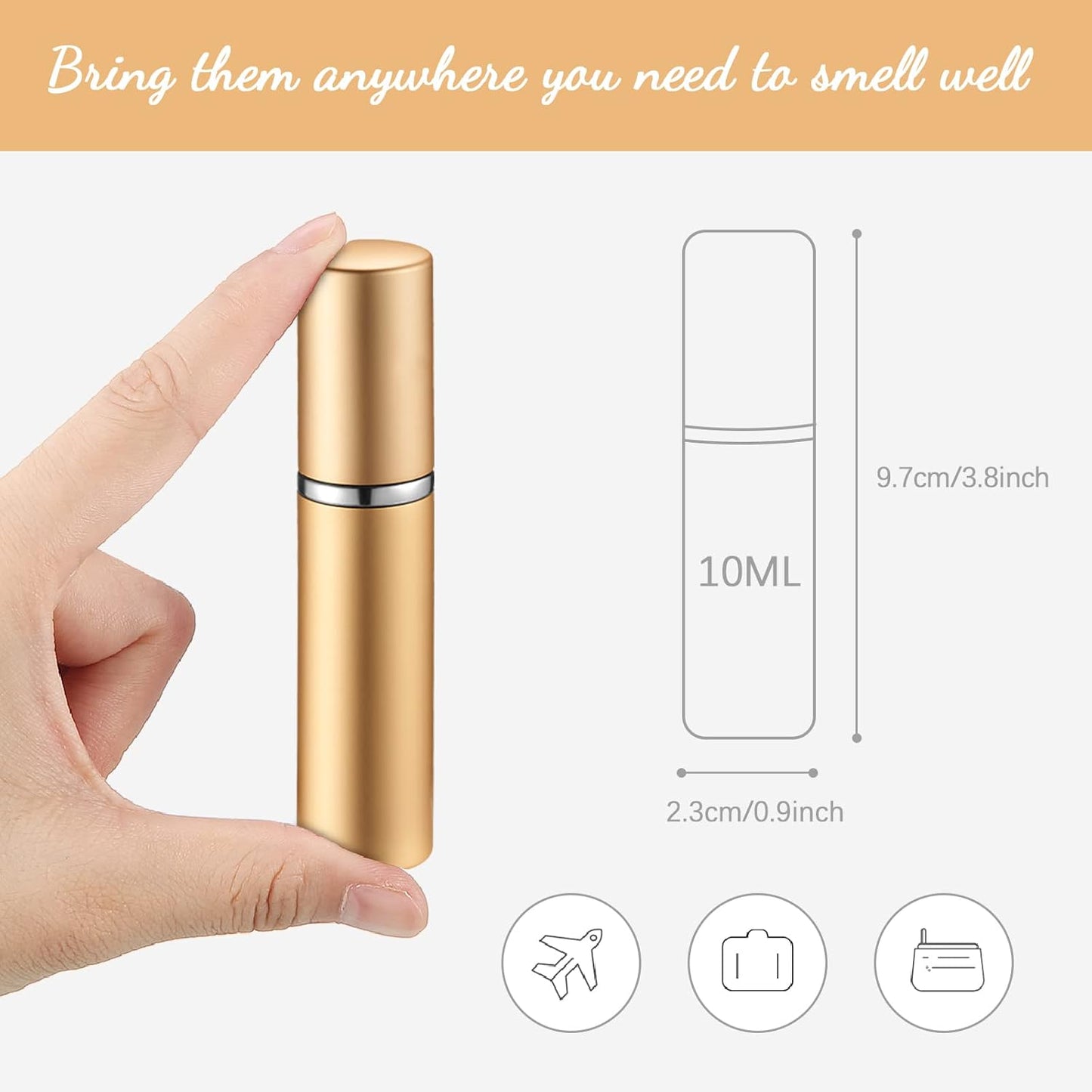 14 Pcs 10 Ml Travel Perfume Atomizer Mini Refillable Spray Perfume Bottle Portab
