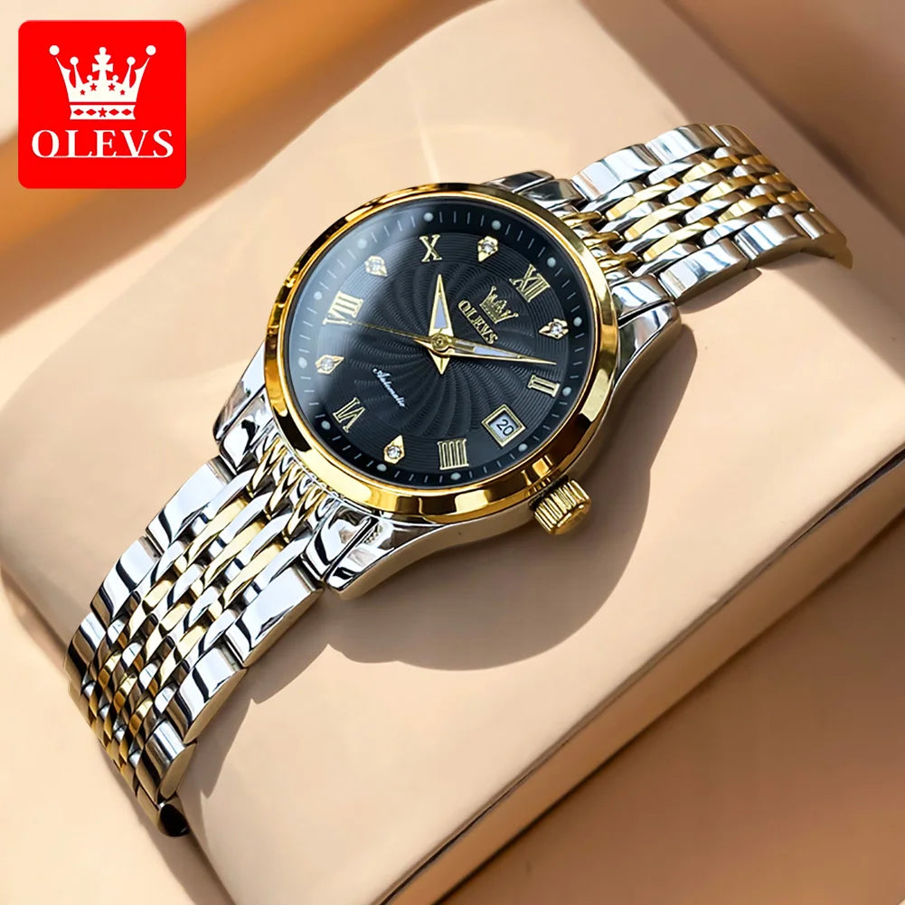 6630 Watch for Women Luxury Elegant Diamond Mechanical Woman Watches Waterproof Roman Scale Top Brand Ladies Hand Clock