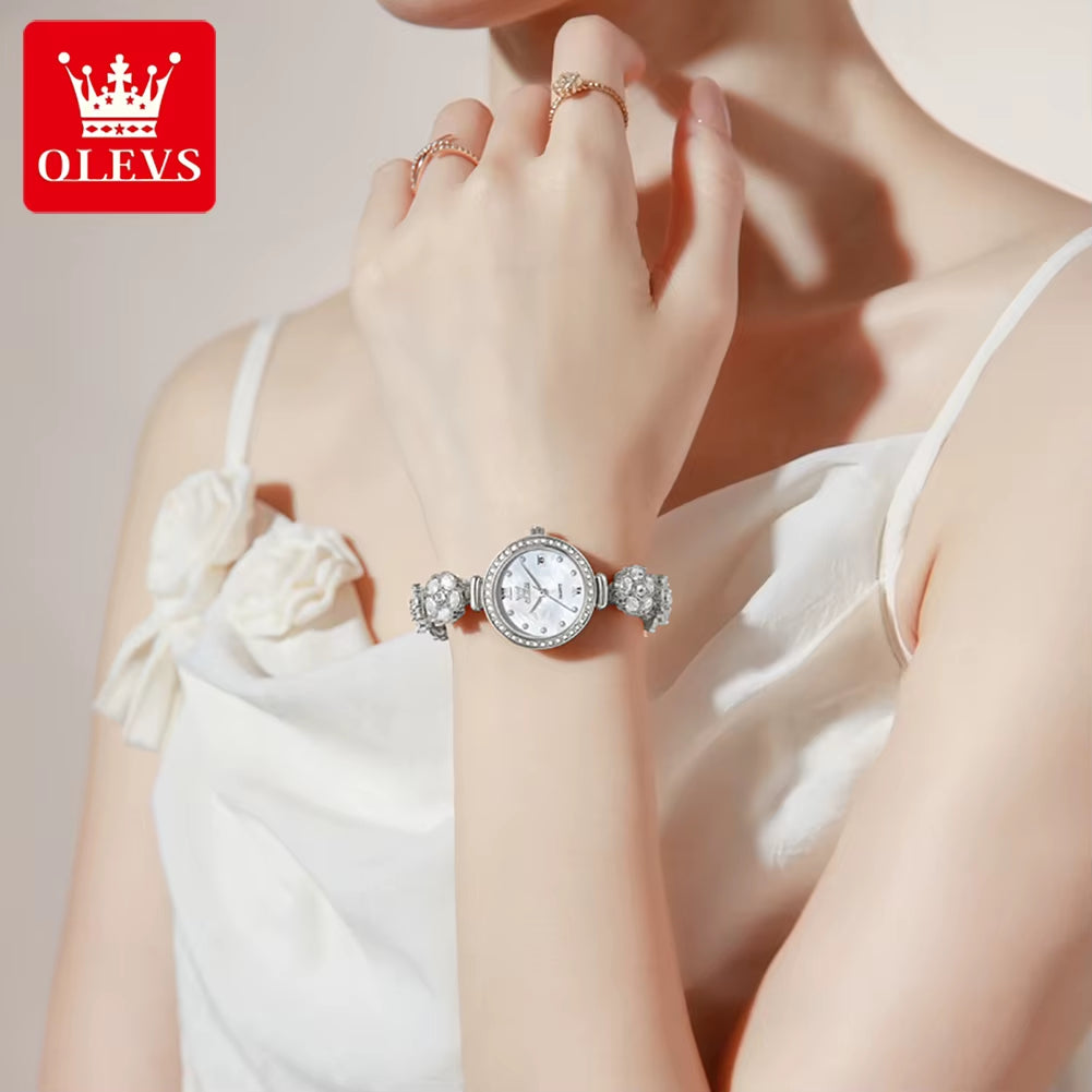 Watches New 5638 Woman Watches Luxury Quartz Watch Diamond Chain Ladies Watch Automatic Date Waterproof Watch Reloj Mujer