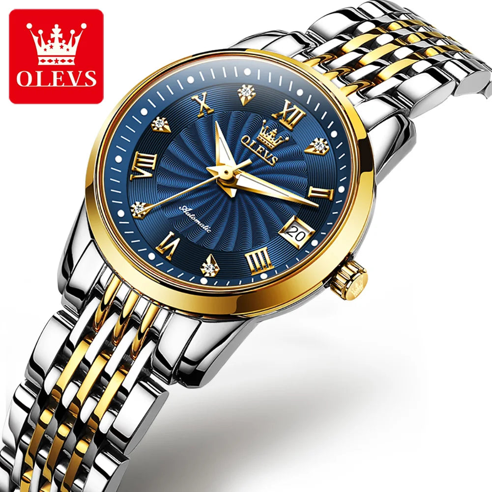 6630 Watch for Women Luxury Elegant Diamond Mechanical Woman Watches Waterproof Roman Scale Top Brand Ladies Hand Clock