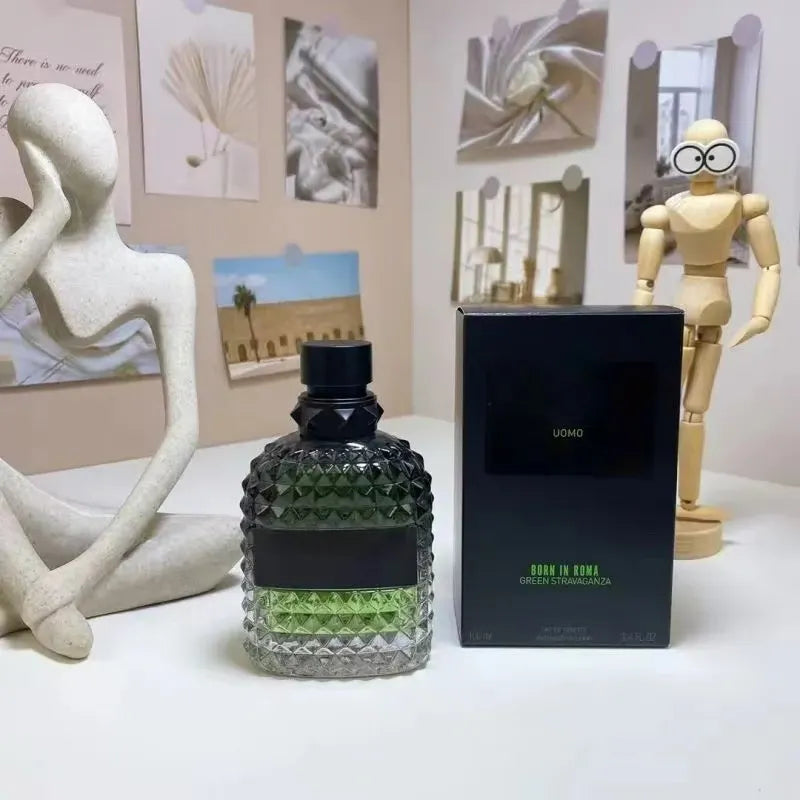 2025 Born in Roma Intense Perfume Men Women Fragrance 100Ml 3.4Oz Green Stravaganza Cologne Eau De Parfum Long Lasting Smell High Quality US Stock003