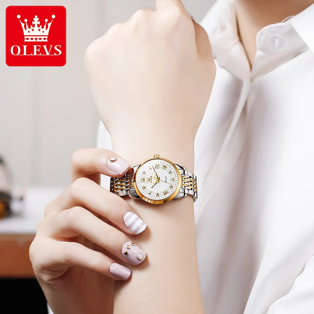 6630 Watch for Women Luxury Elegant Diamond Mechanical Woman Watches Waterproof Roman Scale Top Brand Ladies Hand Clock