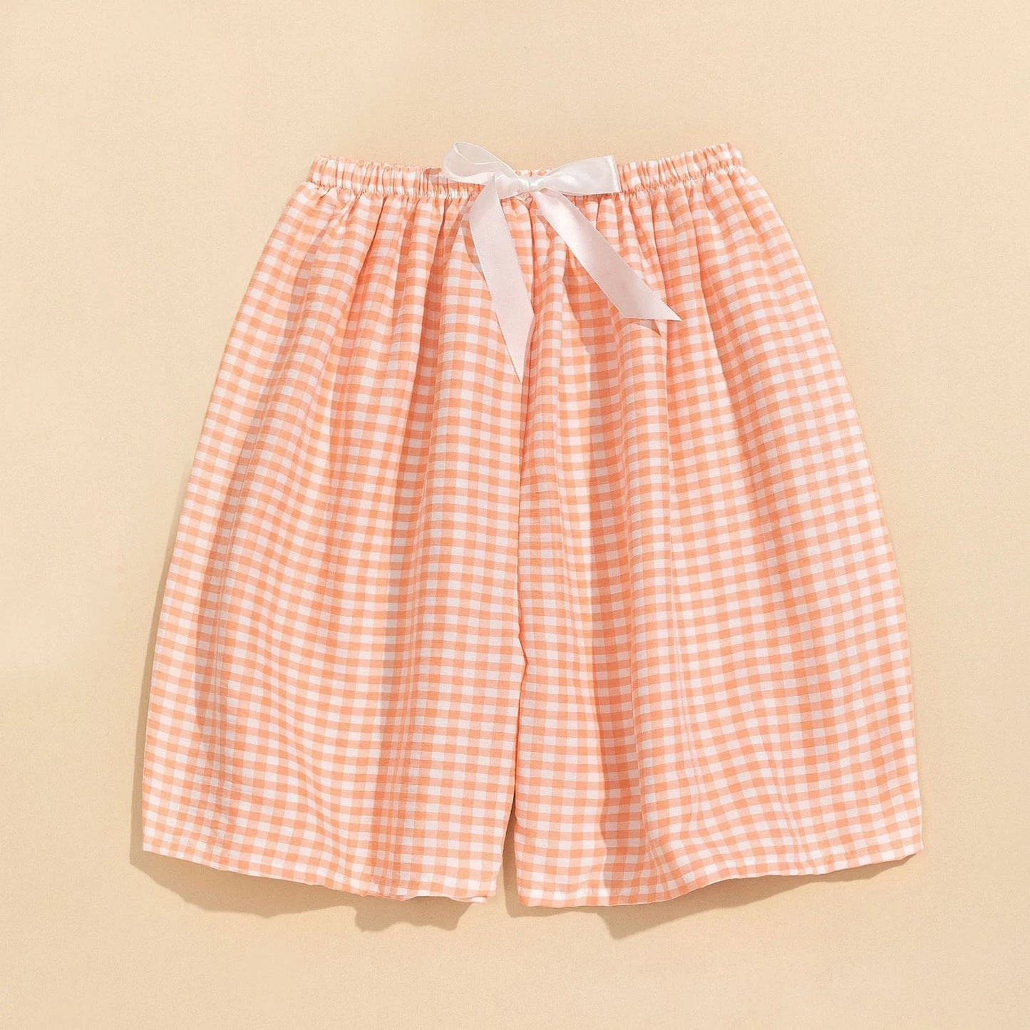 Summer Saving! Womens Shorts Casual, Summer Shorts for Women, Summer Casual Elastic Waistband Wide Leg Shorts Fashion Plaid Shorts
