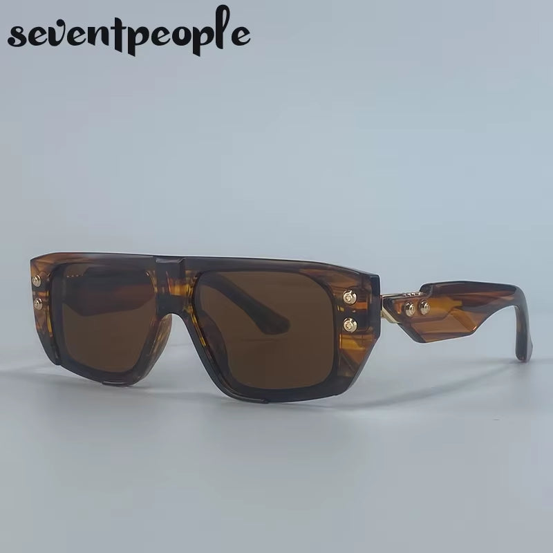 Oversized Square Polarized Sunglasses Women 2025 Luxury Brand Trendy Shield Outdoor Sun Glasses Retro Steampunk Shades for Lady