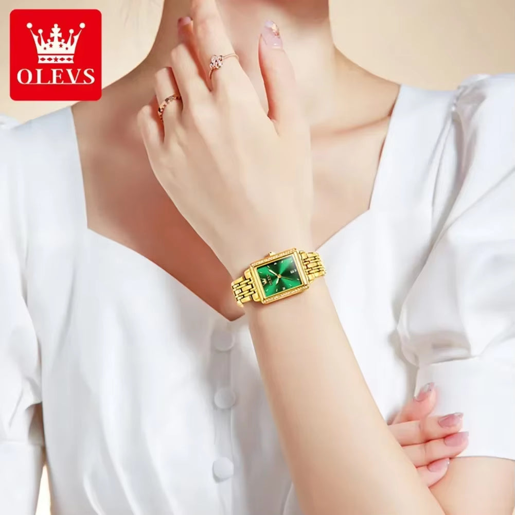 Women'S Watches Luxury Golden Stainless Steel Woman Watch Luminous Waterproof Quartz Wrist Watch Fashion Watches for Women