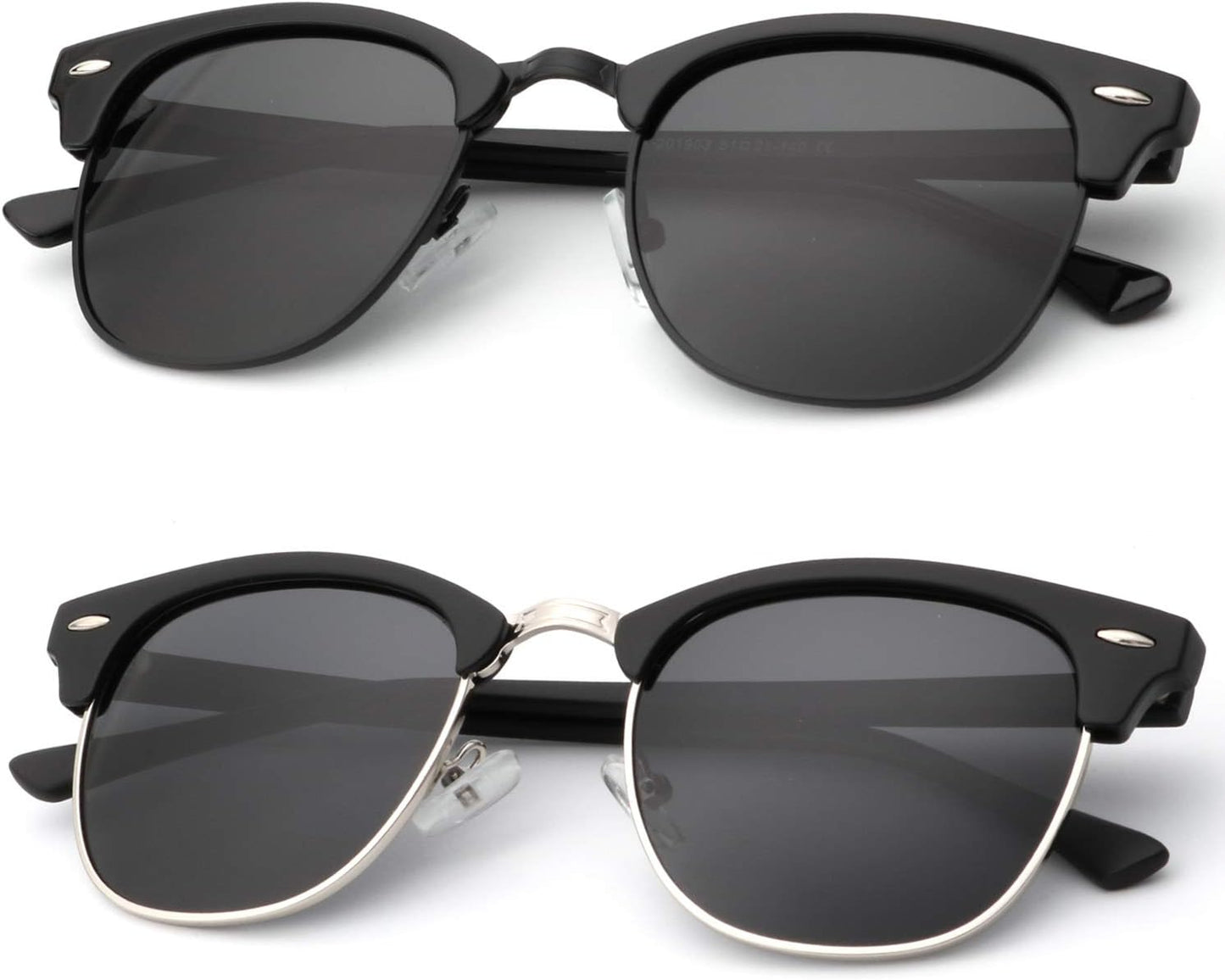 Polarized Sunglasses for Men and Women Semi-Rimless Frame Driving Sun Glasses UV Blocking