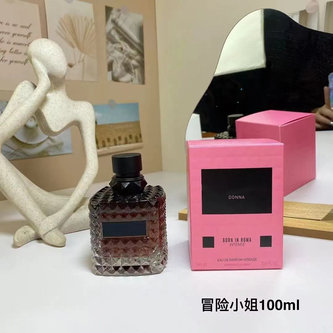 2025 Born in Roma Intense Perfume Men Women Fragrance 100Ml 3.4Oz Green Stravaganza Cologne Eau De Parfum Long Lasting Smell High Quality US Stock003