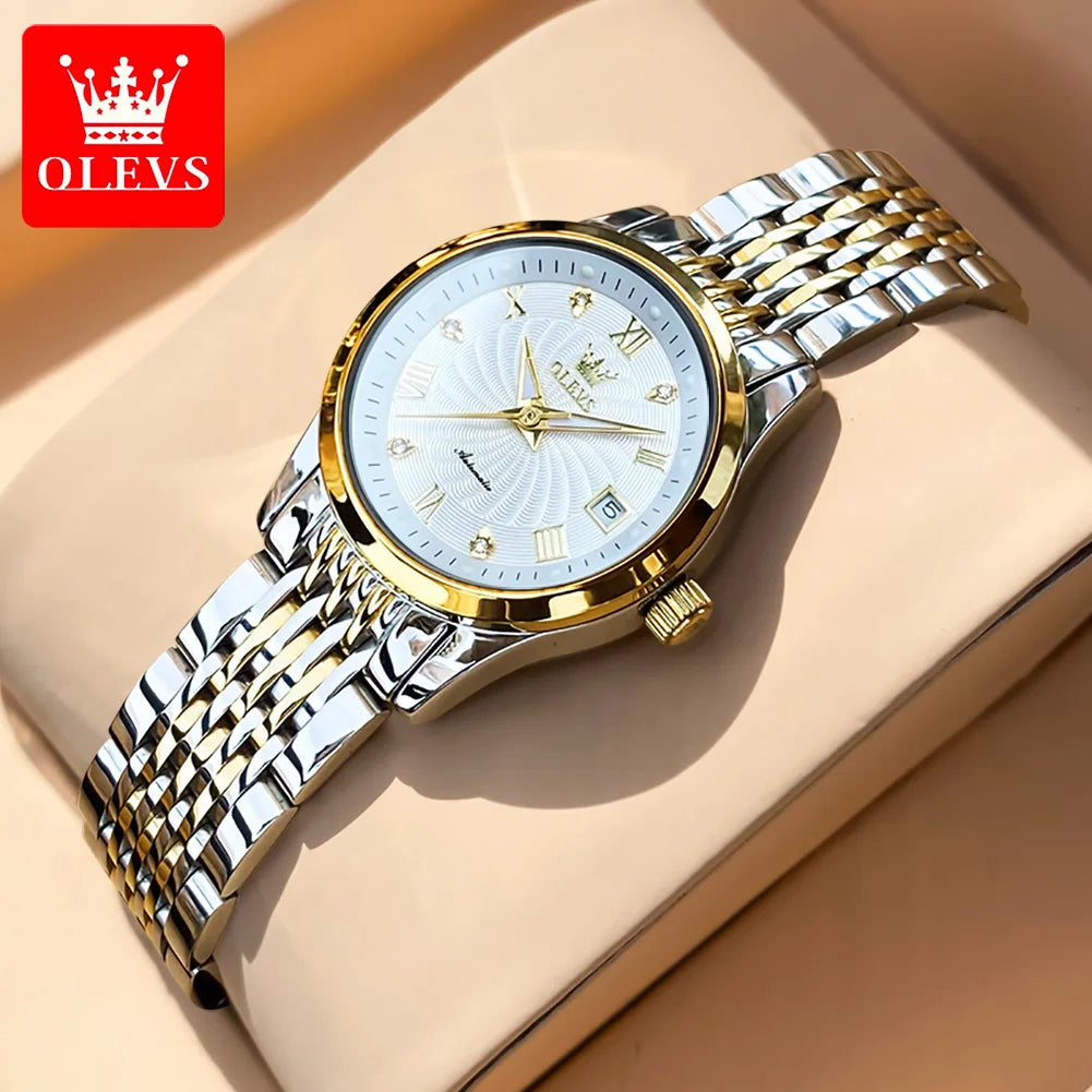 6630 Watch for Women Luxury Elegant Diamond Mechanical Woman Watches Waterproof Roman Scale Top Brand Ladies Hand Clock