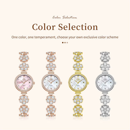 Watches New 5638 Woman Watches Luxury Quartz Watch Diamond Chain Ladies Watch Automatic Date Waterproof Watch Reloj Mujer