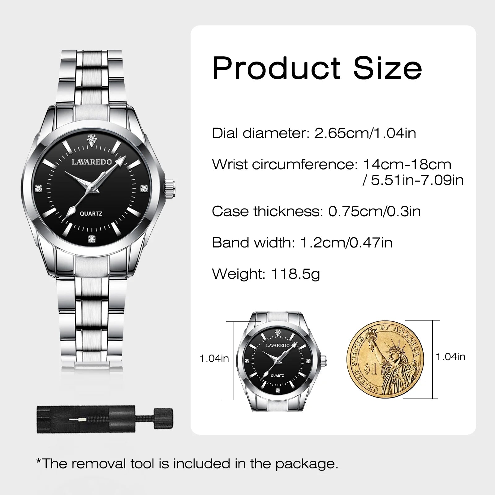 Women Watch Classic Quartz Wristwatch for Woman Solid Stainess Steel Band Luminous Pointer 3ATM Waterproof Watch Gift for Woman