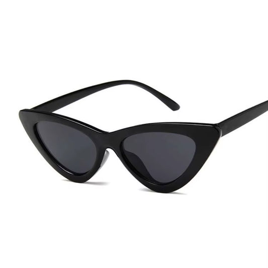 Brand Designer Cat Eye Sunglasses Woman Cute Sexy Triangle Sun Glasses for Woman Small Frame Cateye Oculos Vintage Black