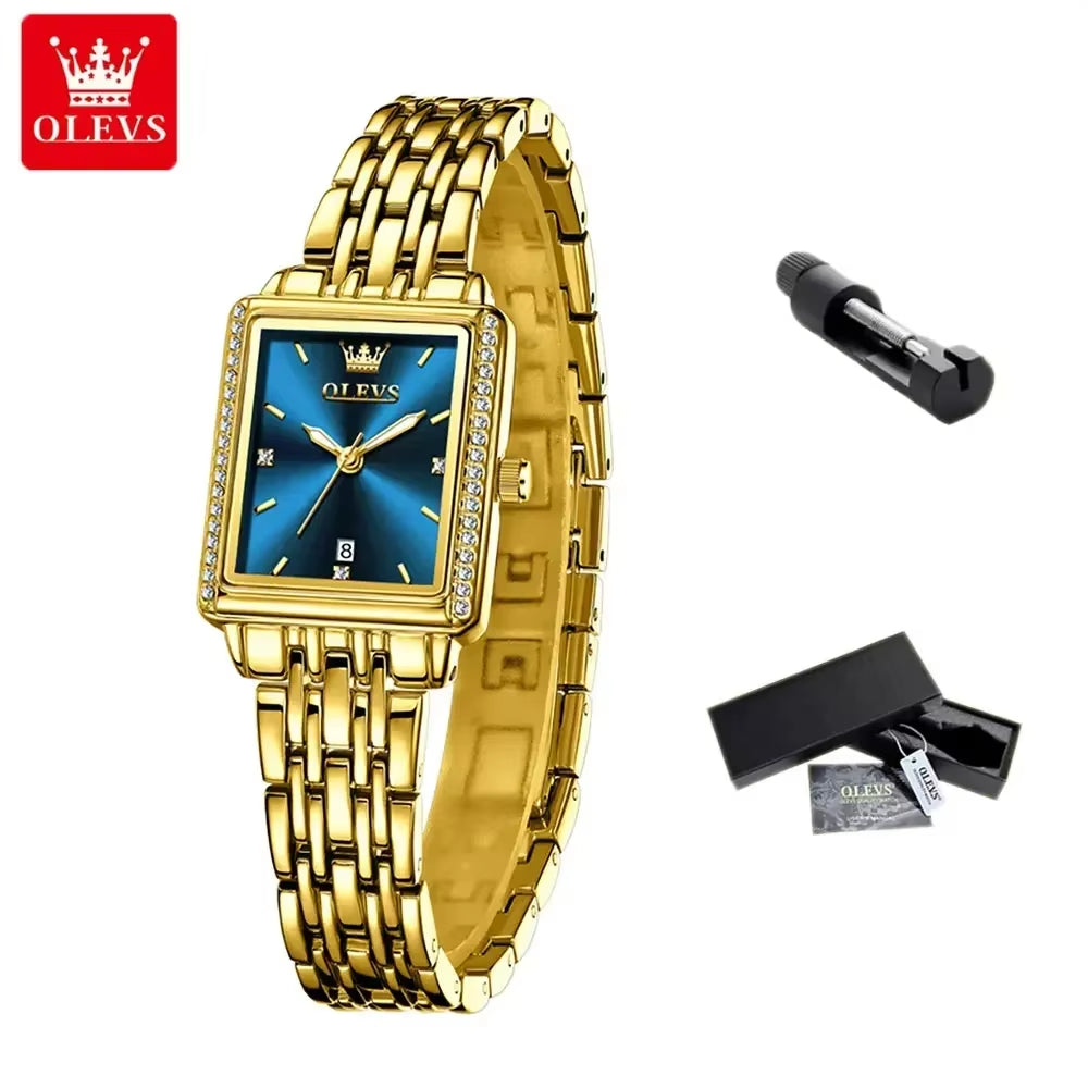 Women'S Watches Luxury Golden Stainless Steel Woman Watch Luminous Waterproof Quartz Wrist Watch Fashion Watches for Women