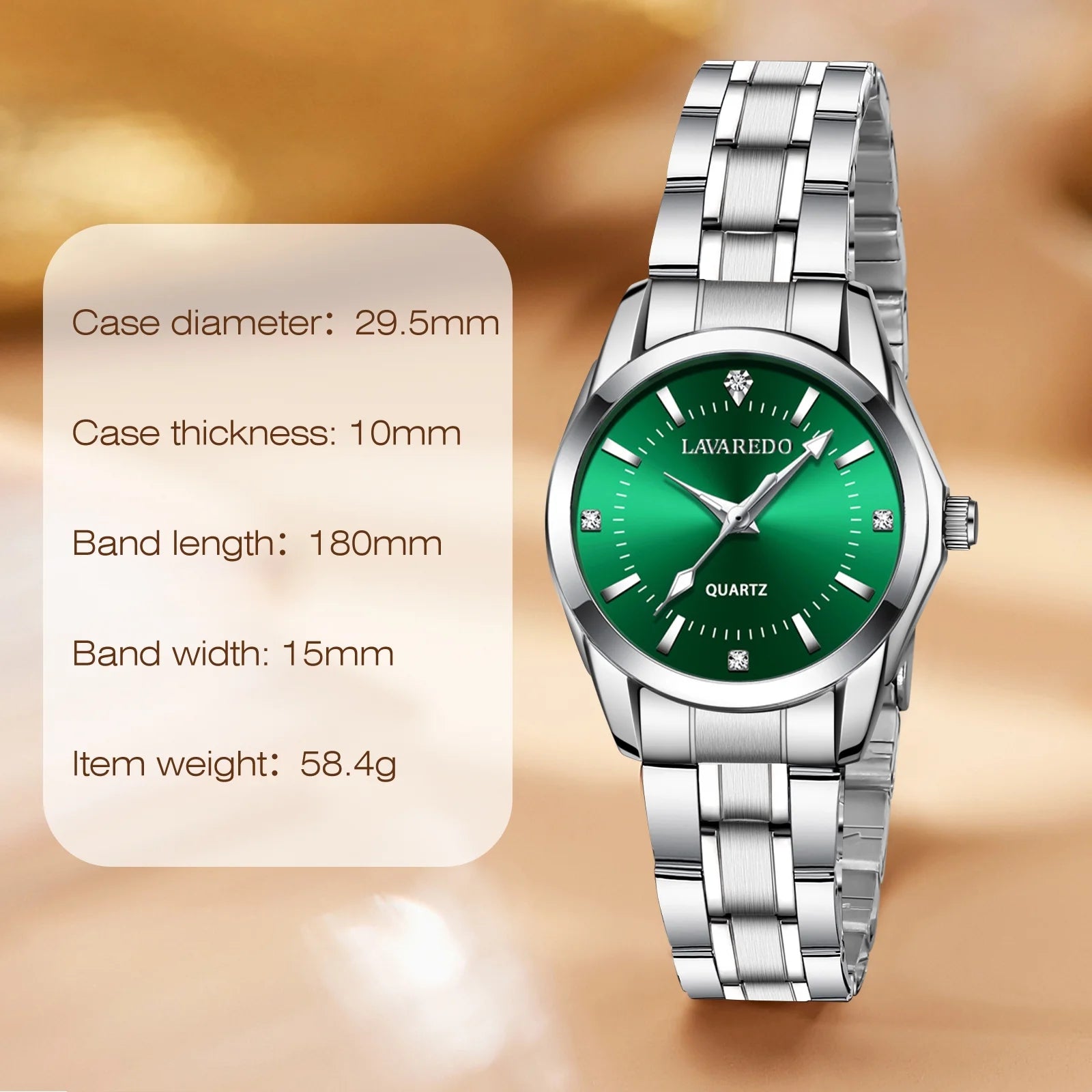 Women Watch Quartz Lady Wristwatch with Solid Stainess Steel Band Luminous Pointer 3ATM Waterproof Watch Gift for Woman