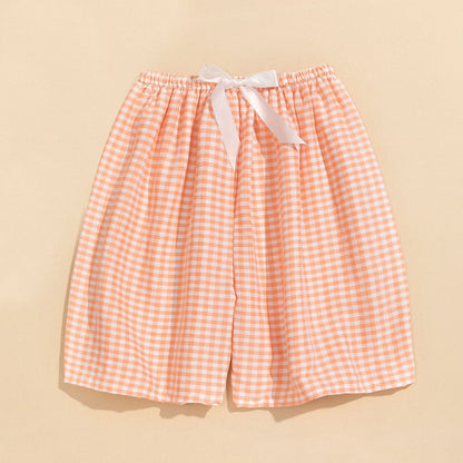 Summer Saving!  Womens Shorts Casual, Summer Shorts for Women, Summer Casual Elastic Waistband Wide Leg Shorts Fashion Plaid Shorts