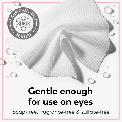Daily Facials, Daily Clean Makeup Removing Facial Cleansing Wipes, 5-In-1 Water Activated Cloths, Exfoliates, Tones and Hydrates Skin, 66 Count