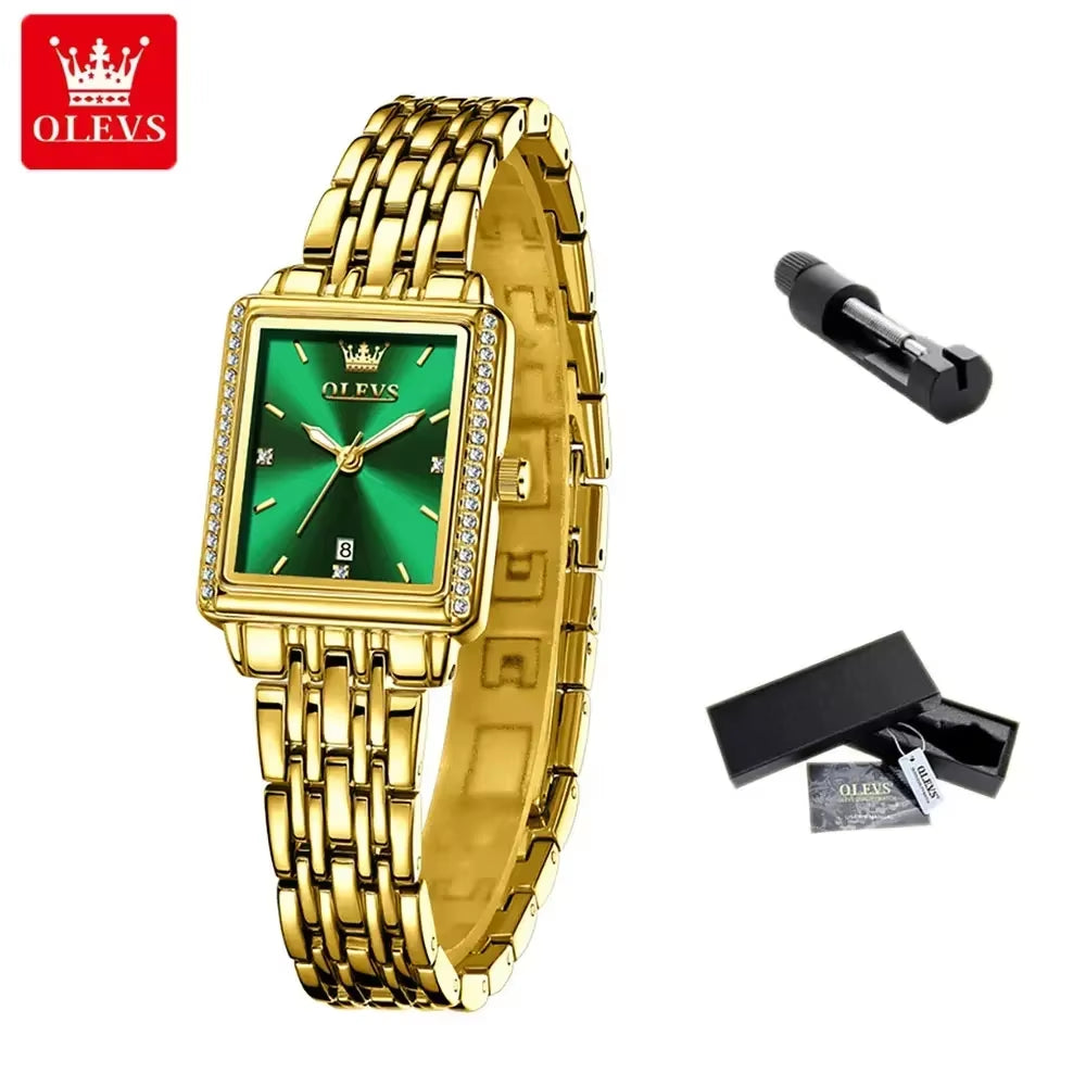 Women'S Watches Luxury Golden Stainless Steel Woman Watch Luminous Waterproof Quartz Wrist Watch Fashion Watches for Women