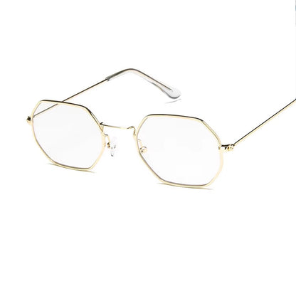 2019 Square Sunglasses Woman Retro Fashion Rose Gold Sun Glasses Female Brand Transparent Glasses Ladies