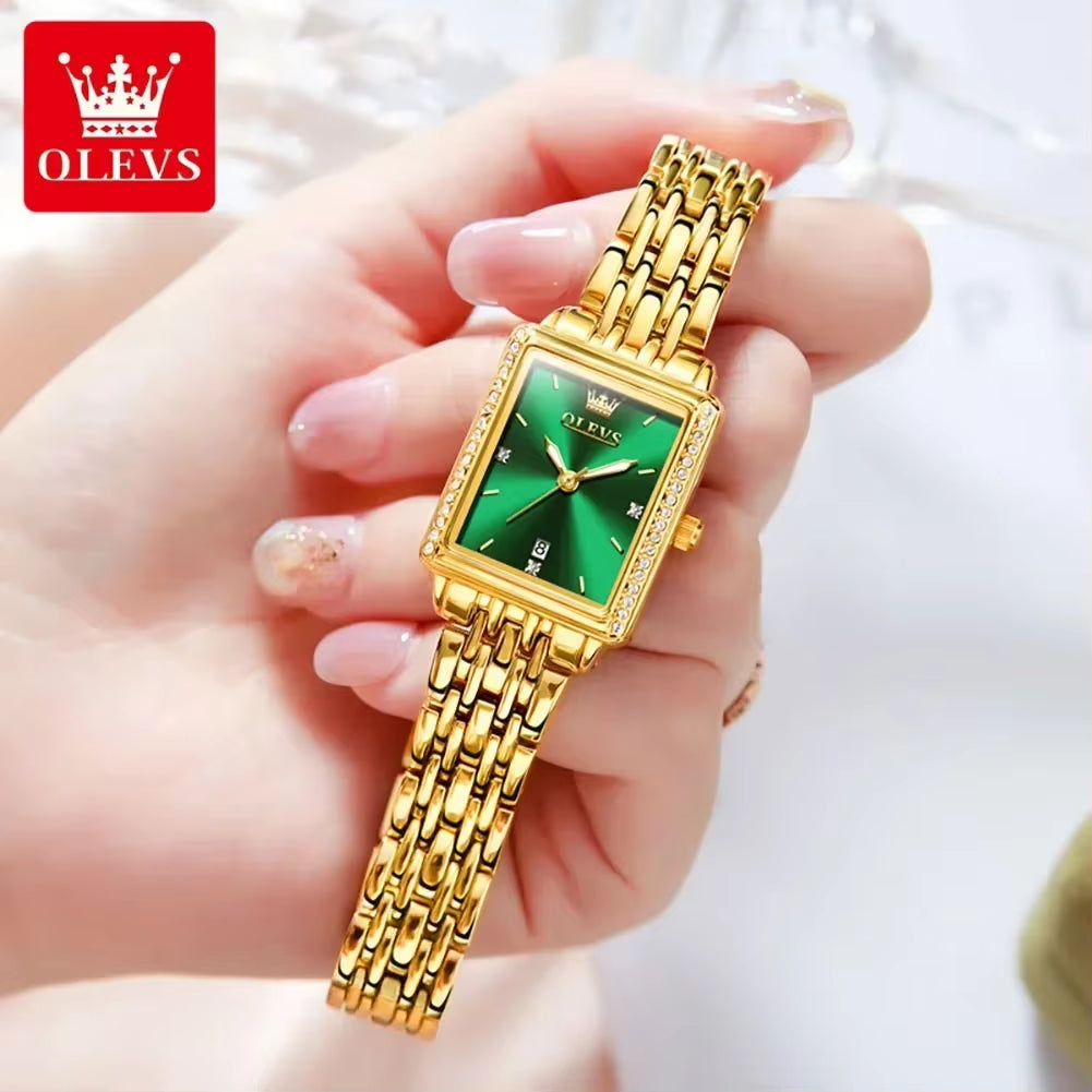 Women'S Watches Luxury Golden Stainless Steel Woman Watch Luminous Waterproof Quartz Wrist Watch Fashion Watches for Women