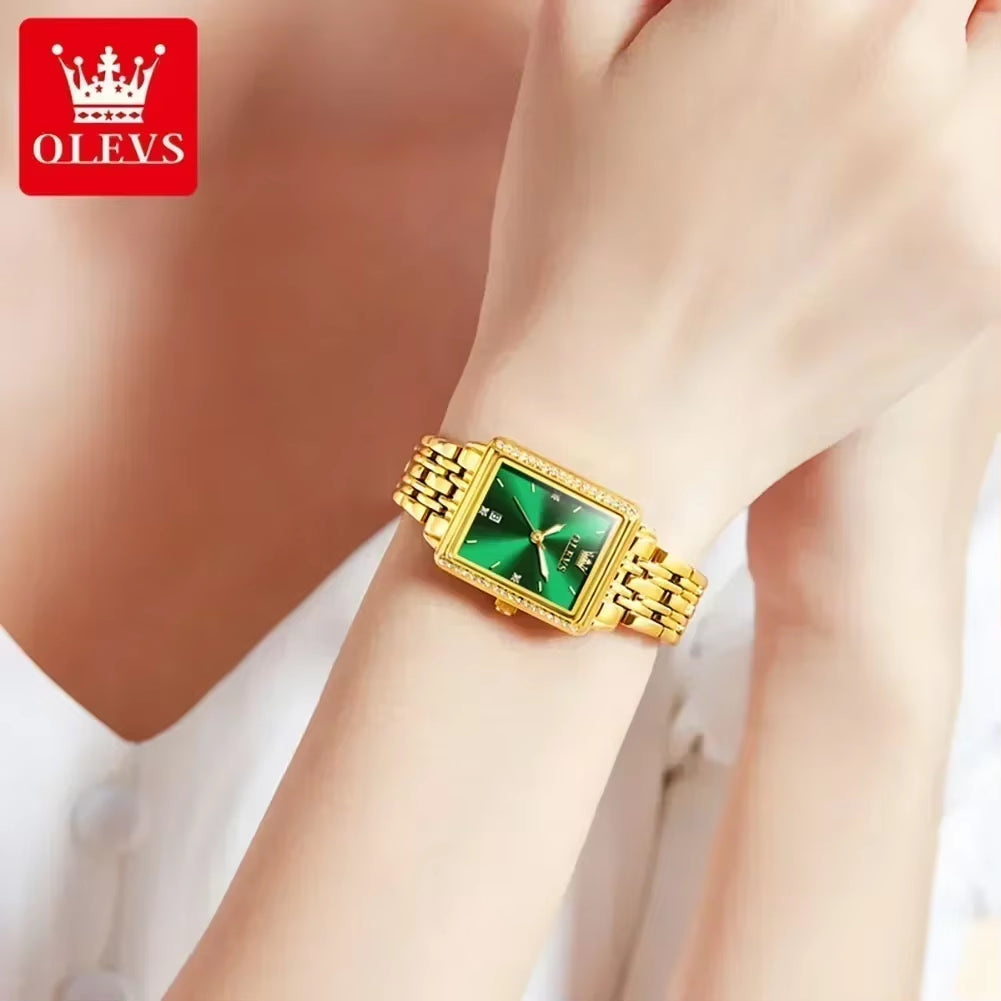 Women'S Watches Luxury Golden Stainless Steel Woman Watch Luminous Waterproof Quartz Wrist Watch Fashion Watches for Women