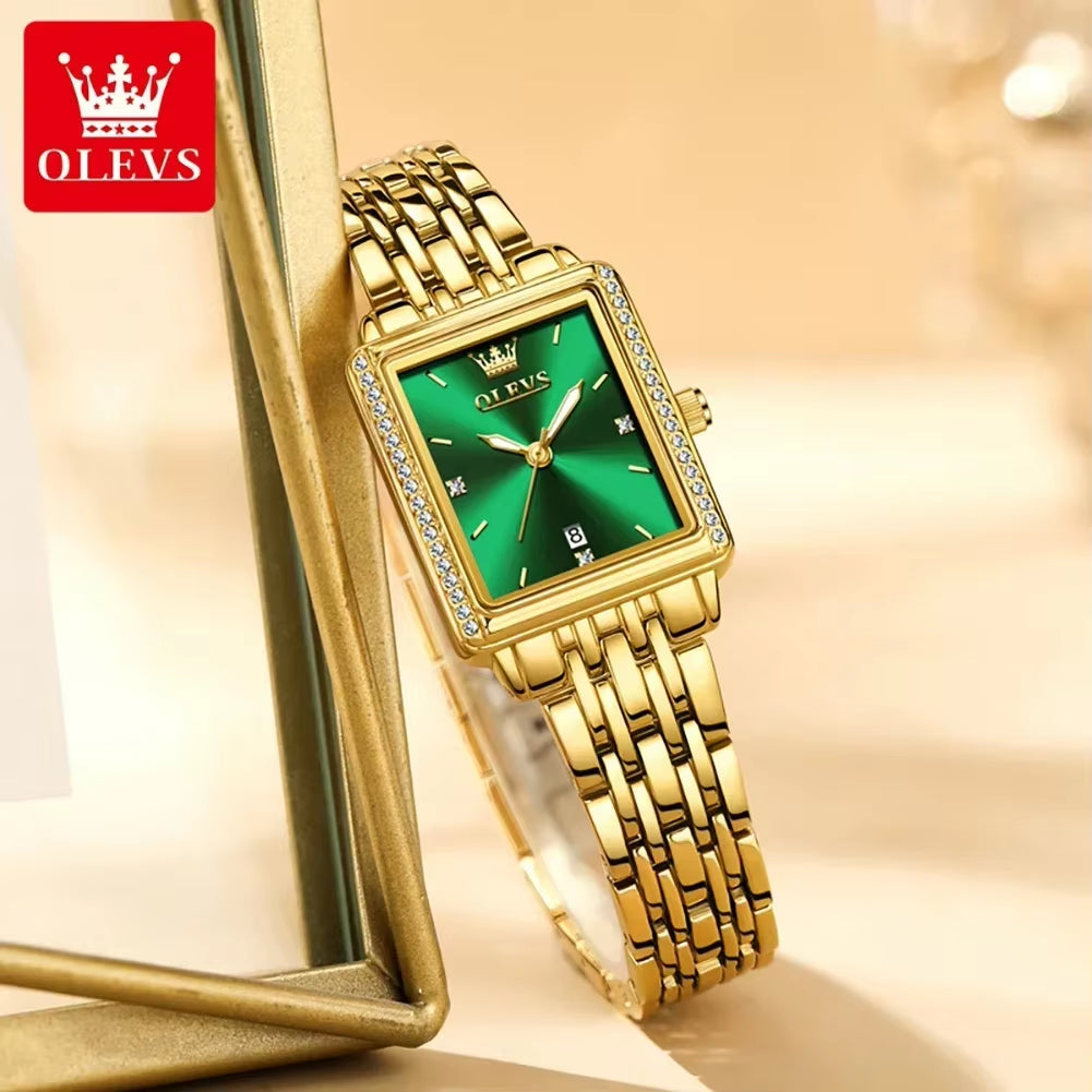 Women'S Watches Luxury Golden Stainless Steel Woman Watch Luminous Waterproof Quartz Wrist Watch Fashion Watches for Women
