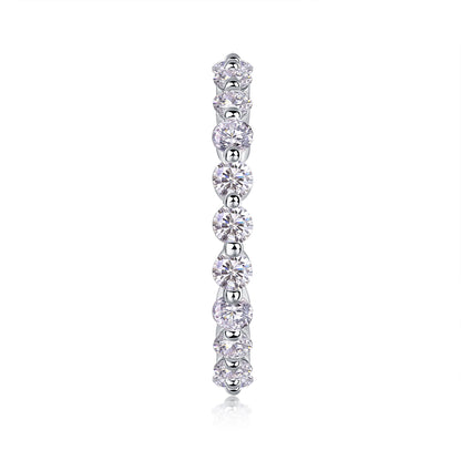 Row of Diamonds, Moissanite Rings, Silver Rings, Luxury Fashion Rings