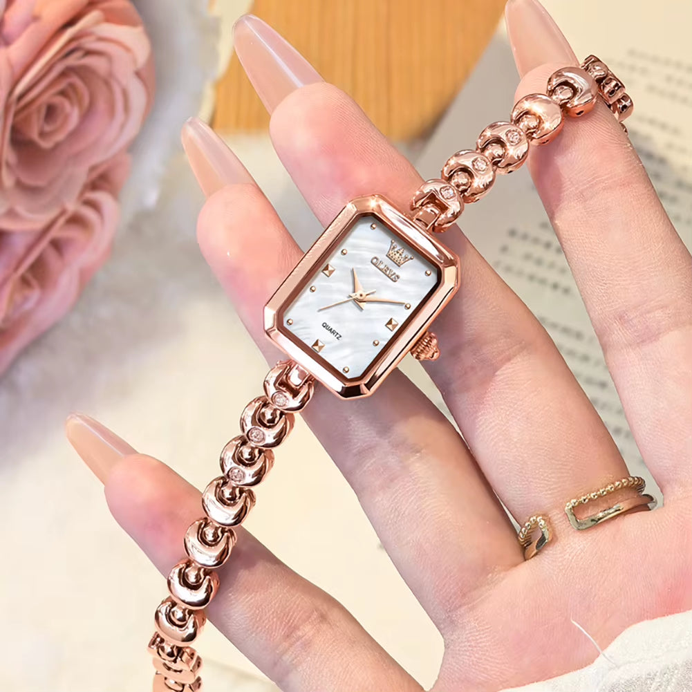 Woman Watches 3665 Square Quartz Watch Waterproof Luminous Watches for Woman Original Elegant Fashion New Reloj Mujer