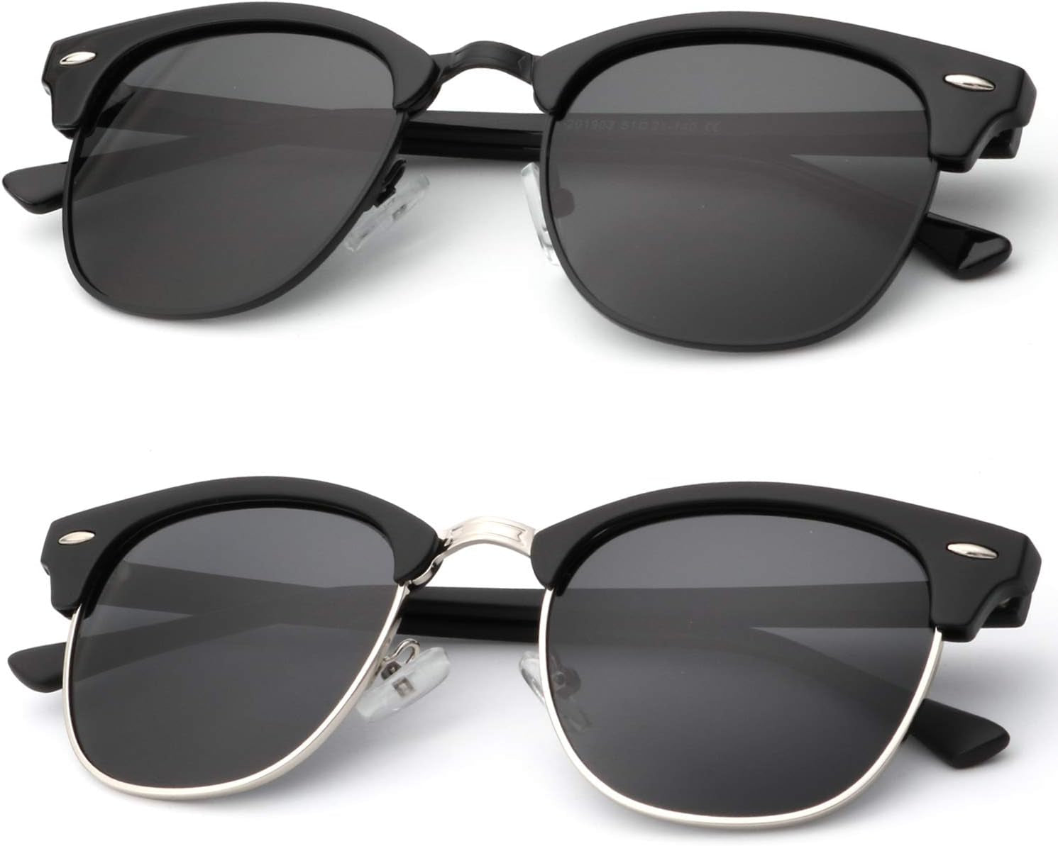 Polarized Sunglasses for Men and Women Semi-Rimless Frame Driving Sun Glasses UV Blocking