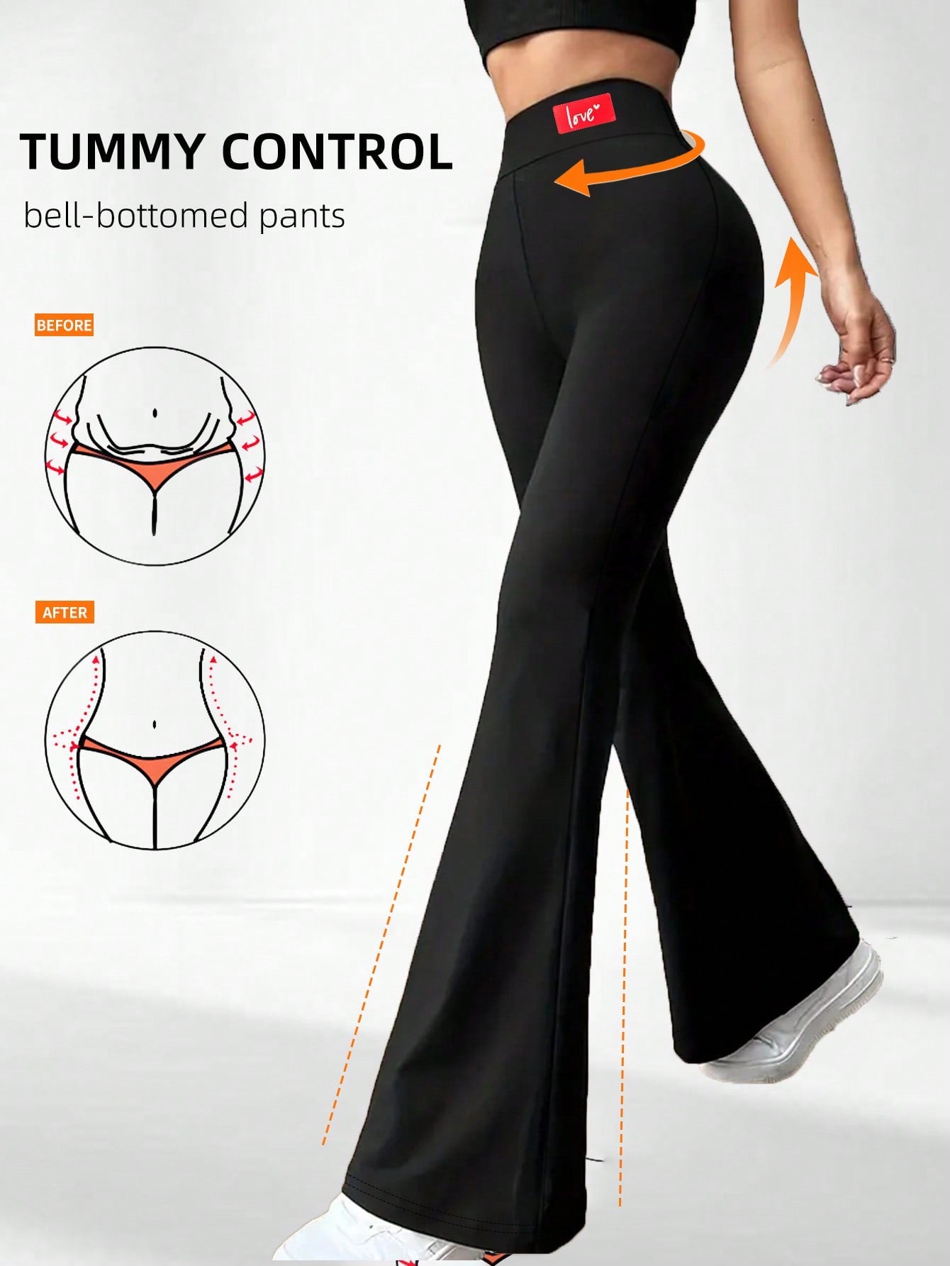 Women Yoga Legging Flare Leg with Letter Graphic for Women High Waisted Bootcut Yoga Pants Wide Leg Yoga Pants Stretchy Work Pants for Workout Athletic Running Cycling Yoga Picklebal|Exercise Casual