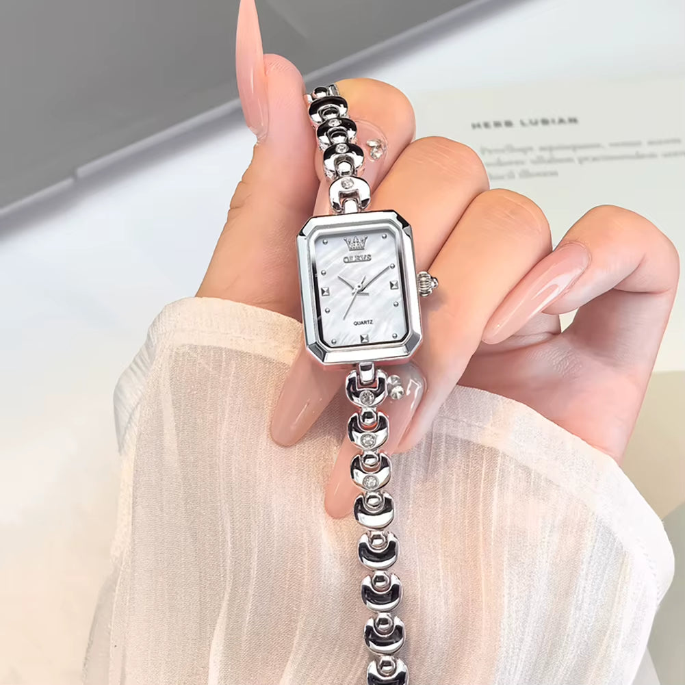 Woman Watches 3665 Square Quartz Watch Waterproof Luminous Watches for Woman Original Elegant Fashion New Reloj Mujer