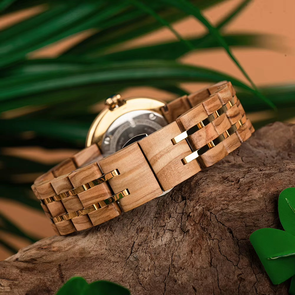Women'S Watches Luxury Woman Quartz Watch for Women Wristwatch Ladies Watch Custom Wrist Watches Wood Timepieces