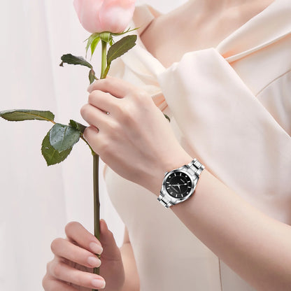 Women Watch Classic Quartz Wristwatch for Woman Solid Stainess Steel Band Luminous Pointer 3ATM Waterproof Watch Gift for Woman