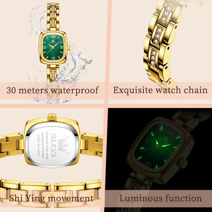 3695 Elegant Fashionable Women Watches Square Quartz Wristwatch Waterproof Watches for Woman Original Lady'S Gift Reloj